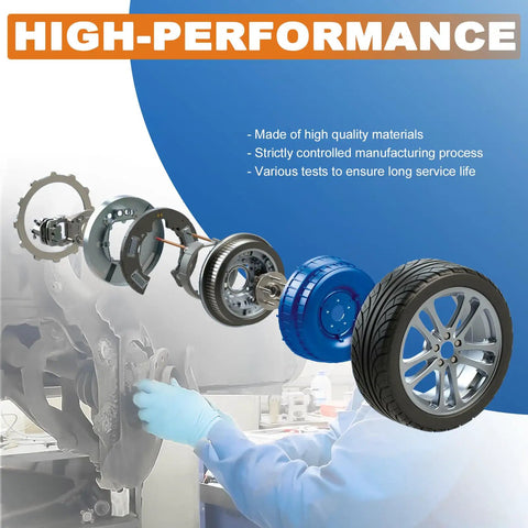 Beefed-Up Front Wheel Hub Bearing Assembly Pair for 4WD Only with ABS featuring steel material and rugged design