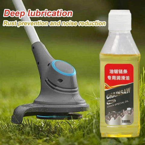 All Season Chainsaw Oil 100ml Synthetic Heavy Duty Multi Purpose Lubricant For Gas And Electric Saws 3X Rust Protection bottle
