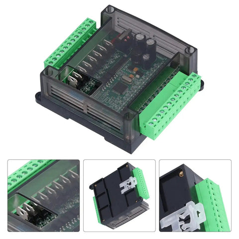 12V PLC Control Module For Quick Easy Plug And Play Automation Programmable Logic Controller Board With Relay Output DC12V 2N20MT And Shell Enclosure
