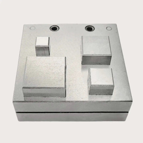 Square Disc Cutter Set with Four Punches 10x10mm 15x15mm 20x20mm and 27x27mm DIY Jewelry Making Tool for Pendants and Bracelets