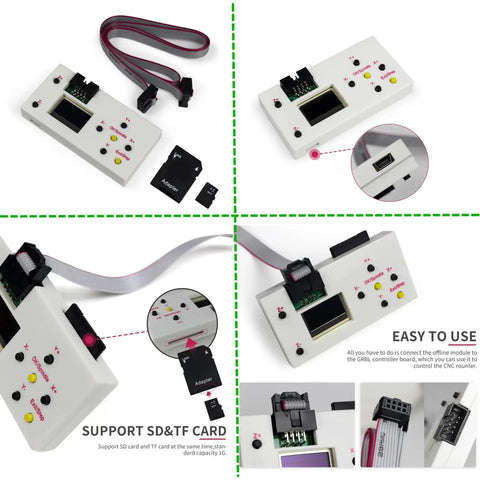 Upgraded 3018 Pro CNC Router Kit With Offline Controller E Stop XYZ Limit Switches display and connections