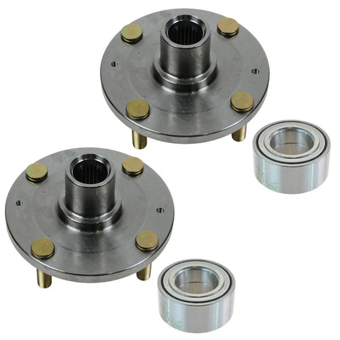 Two Piece Front Passenger Wheel Bearing And Hub Kit For 2001 2006 Hyundai Elantra Includes Front Bearings And Hubs Easy DIY Install Ready To Roll Replacement Set