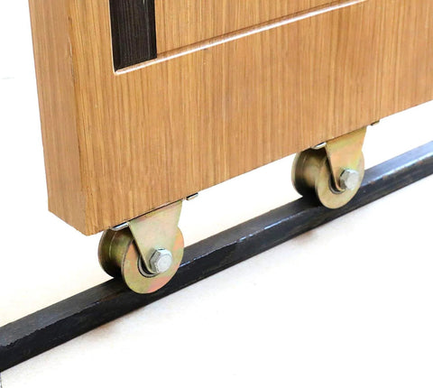 Beefed Up Heavy Duty H Groove Track Wheel Sliding Gate Roller With Bracket For H Track Rails Built Tough For Track Sliding Doors And Industrial Carts