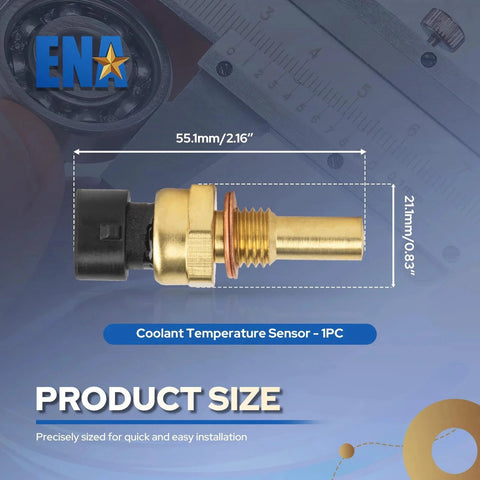 Engine Coolant Temperature Sensor For Chevy Silverado GMC Cadillac Buick Cars And Trucks 2011 2012 2013 2014 2015 With 2.0L 3.0L 4.8L L4 V6 V8 Fits Camaro CTS G5 Replaces TX89 showing size dimensions in millimeters