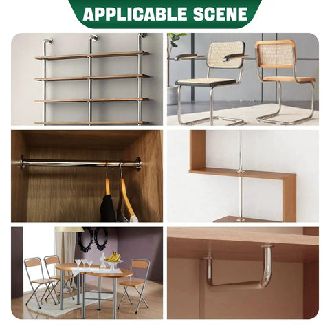 Collage of furniture using one eighth inch OD 304 stainless steel tubing with half millimeter wall thickness and ten inch length.