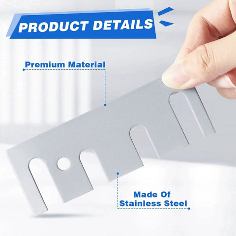 Sturdy 16 Gauge Stainless Steel Door Hinge Shims With Coated Finish held in hand, showing metal material and design details.