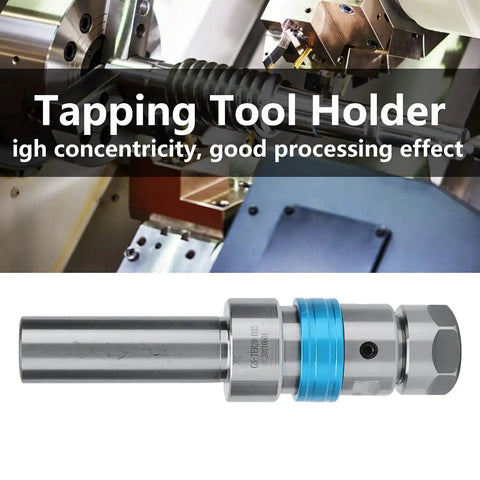 ER20 Floating Tapping Tool Holder With Telescopic Adjustment, Straight Shank CNC Lathe Tap Chuck For M2 To M16 on CNC machine