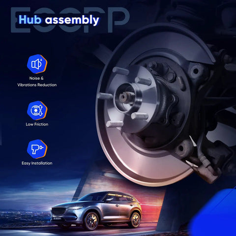 Close-up of Beefed-Up Wheel Bearing And Hub Assembly 5 Lug With Abs For VW Jetta Beetle Golf GTI Passat Tiguan And Audi