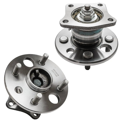 All In One Front And Rear Wheel Bearing Hub Assembly Kit For Four Lug Non ABS Fits Toyota Corolla 1993-2002, Chevy Prizm 1998-2002