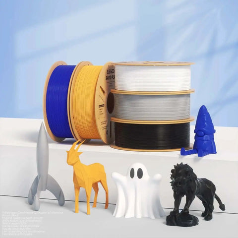 Rapid PLA Plus Filament 1.75mm Black And White 2kg Pack For Speedy 3D Printing Up To Six Hundred Millimeters Per Second spools and prints