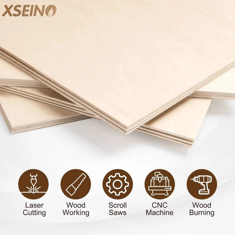 60 Pack Basswood Sheets For Laser Cutting And Crafts 12 By 12 By One Eighth Inch Unfinished Square Wood Sheets Piled View