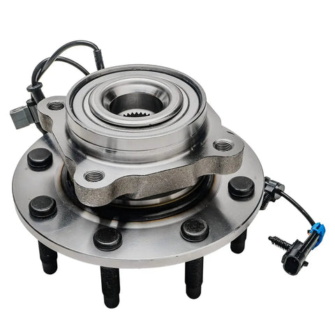 Beefy Front Wheel Bearing Hub Assembly Set For Silverado 2500 HD, 3500 HD, Sierra 2500 HD, Suburban 2500, Yukon XL 2500 And Hummer H2 Wheel Bearing Hub Replacement Pair