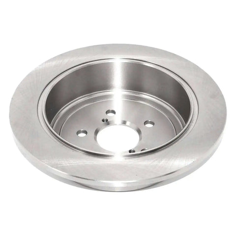 Front view of Professional Series Rear Solid Brake Rotor With Forged Flange For Precise Fit And Precise ABS Signaling Multi Lip Seals