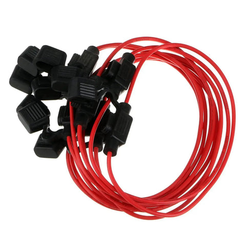 10 Pack Inline Blade Fuse Holder Add A Circuit For Mini ATM APM Fuses 12V 24V 32V 18 AWG Waterproof Car Fuse Adapter