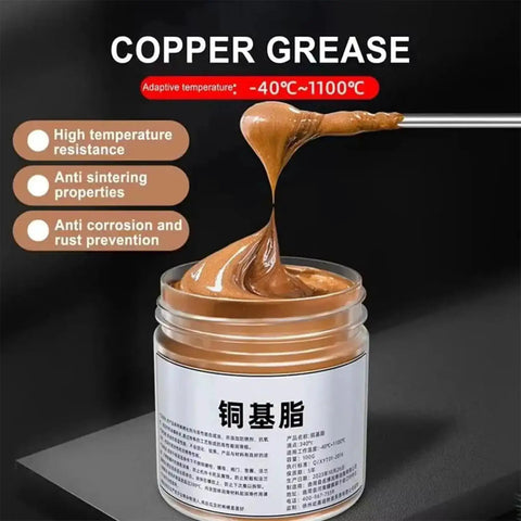 Copper Based Anti Seize Grease 100g Waterproof Long Lasting Paste for Brake Bolts Exhaust Nuts in a jar