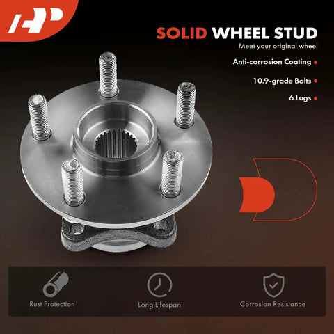 Solid wheel stud with anti-corrosion coating and 10.9-grade bolts, designed for rust protection and durability.