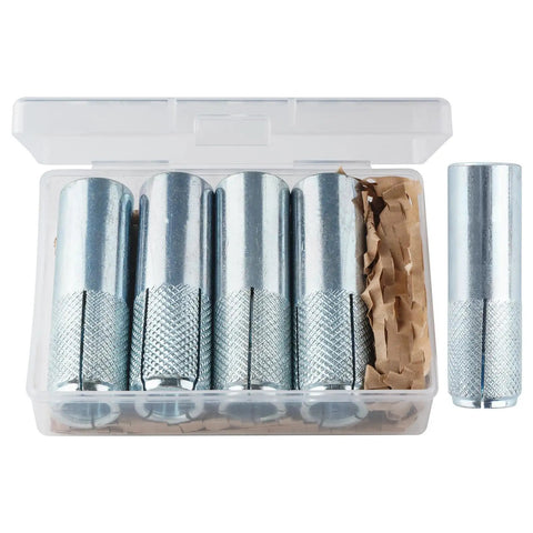 Drop In Anchors 20 Pack Three Eighths Inch 16 Thread Zinc Plated For Concrete Heavy Duty Industrial Strength Secure Mounting