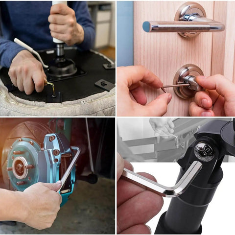 Two Millimeter Ball End Hex Key Wrench Long Arm L Shape for home DIY and pro grade machine repairing, S2 steel, various uses