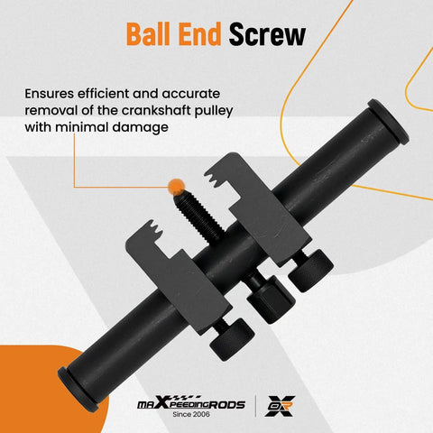 Universal Crankshaft Pulley Removal Tool And Harmonic Balancer Puller Set with ball end screw for efficient pulley removal