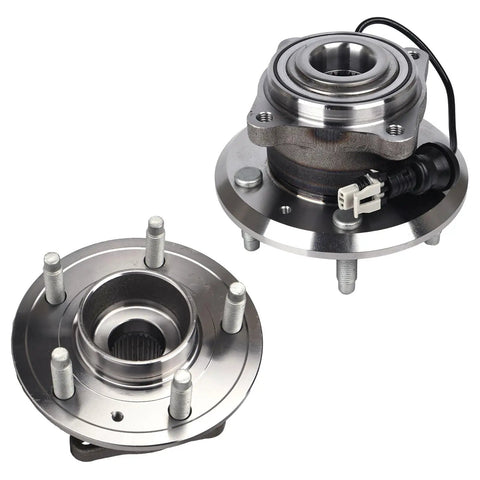 Rear Wheel Bearing And Hub Assembly With ABS For Chevy Equinox Pontiac Torrent Saturn Vue Suzuki XL7 Captiva Sport 2012 2015 5 Lug Pair Direct Fit Replacement OEM Quality Durable Performance Bolt In DIY Ready