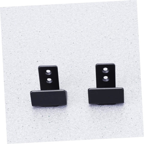 Barn Door Track Stop Floor Guide Ground Mount Adjustable Black Carbon Steel Hardware Kit For Sliding Doors Works On Pre Grooved Or Non Grooved Doors Easy To Install DIY Barn Door Accessory, showing front view