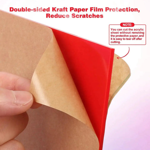 Colorful Cast Acrylic Sheets Set For Laser Cutting And DIY Crafts 12 By 12 Inch 3 Mm Thick 10 Pack With Protective Paper