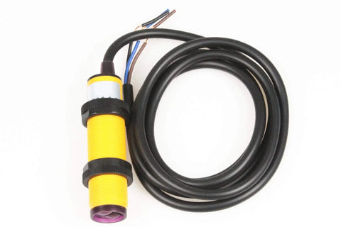 Rugged Proximity Photoelectric Sensor Switch E3F DS10P1 With 10 Cm Detection Range and long cable, ideal for industrial automation.