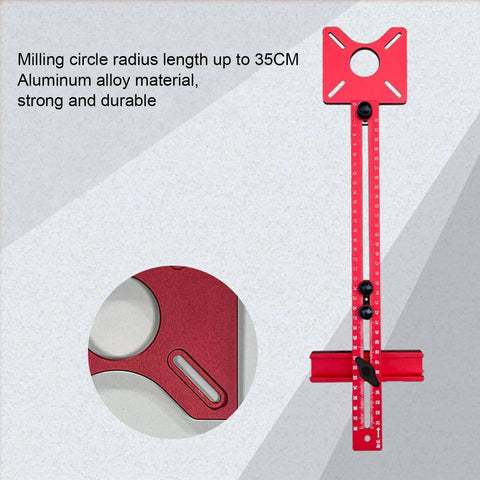 3 In 1 Router Milling Groove Bracket And Circle Cutting Jig For Woodworking Aluminum Alloy Router Jig With 445mm Capacity