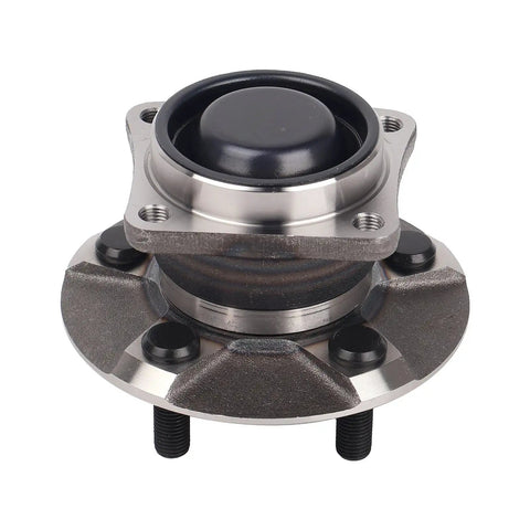 Rear Wheel Bearing And Hub Assembly Fits 2003 To 2008 Toyota Corolla Matrix 2000 To 2005 Toyota Celica And 2003 To 2008 Pontiac Vibe FWD Non ABS 5 Lug Left And Right Rear Replacement With Drop In Easy Install, front view.