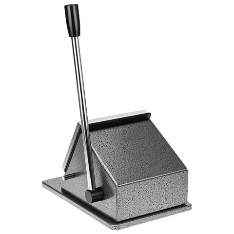 3 Inch Button Paper Cutter And Badge Die Cutter with steel base for DIY projects, shown from the side, lever handle visible
