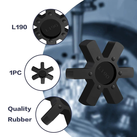 Flexible NBR Rubber Spider Center Insert For L Jaw Coupling Set, Solid Type Design Delivers Durable Vibration Dampening And Shock Absorption, Fits L Jaw Couplings, Black, 1 Pack XIKE