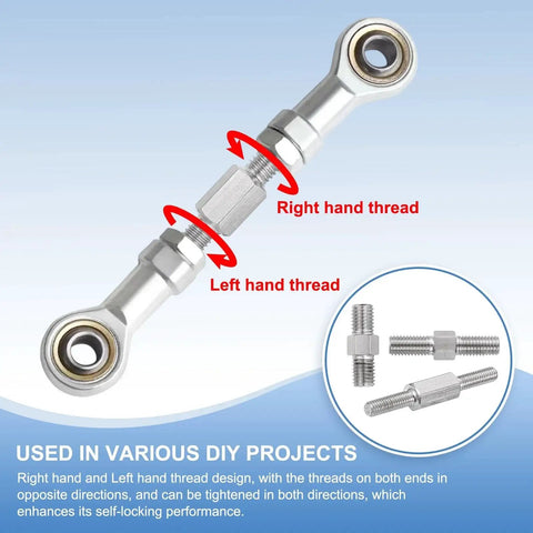 Double End Threaded Stud Screws M3x40mm 304 Stainless for Furniture Hardware showing right and left hand thread design