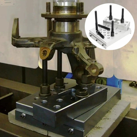 Universal Drill Press Support Block Plate Tool Set Kit for Bearing and Bushing Repair Removal and Installation 30 Ton Capacity