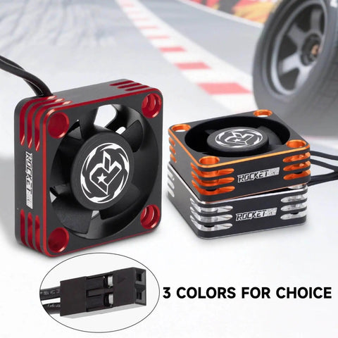 2 Pack 30mm RC Motor Heatsink Cooling Fan For 1X8 1X10 1X12 Scale RC Cars Trucks Buggy Truggy 540 550 Brushless Motors