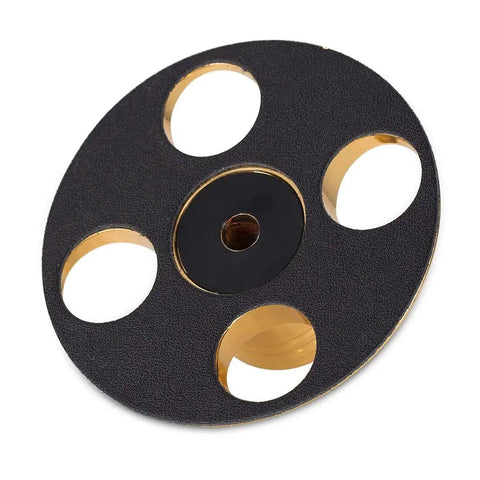 LP Vinyl Turntable Stabilizer Disc Weight For Reducing Resonance And Noise Floor, Improving Image And Focus, black with gold finish