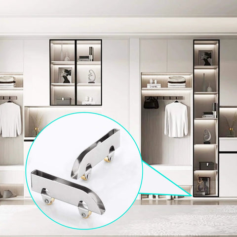 5mm Sliding Glass Door Rollers Set Built Tough Heavy Duty Stainless Steel Replacement Wheels 10 Pcs Copper Wheels in wardrobe
