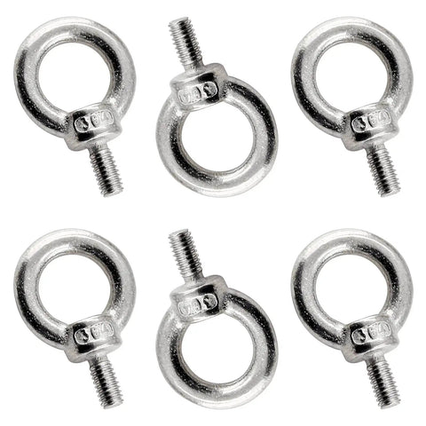 12 Pack M4 Lifting Eye Bolts 304 Stainless Steel Heavy Duty Tough As Nails Machinery Shoulder Ring Eye Bolts With 11mm Inner Diameter