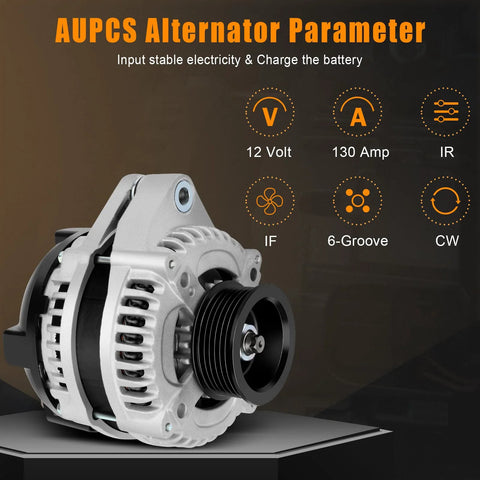 Image of Beefy 130 Amp Alternator Replacement For Honda Pilot 2003-2004, Odyssey 2002-2004, Acura MDX 2001-2002 V6 3.5L Drop-In Fit