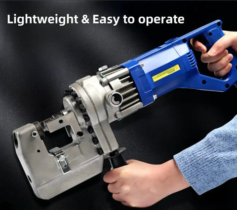 Person holding Beefy 1800W Hydraulic Hole Puncher With 10 Ton Punch Power Electric Metal Punch Tool for sheets