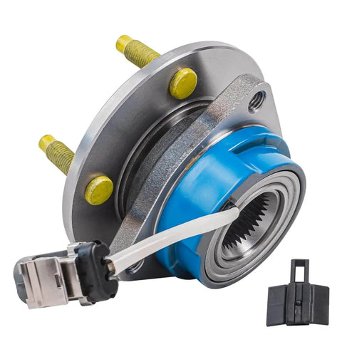 4pc Wheel Hub & Bearing Assemblies Front or Rear for 2000-2013 Chevy Impala showing ABS sensor and 5-bolt lug