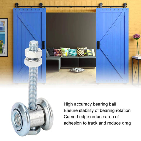 M10 Stainless Steel Track Roller Wheel 38mm for Heavy Duty Sliding Doors and Gates Rust Resistant shown uninstalled