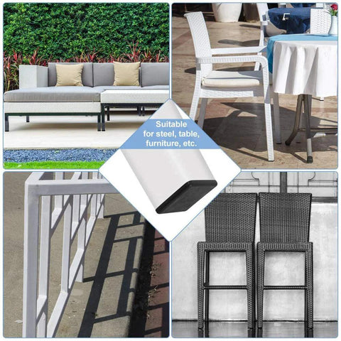 8 Pack One And Three Quarter Inch Square Plastic Plugs End Caps For Square Tubing Posts on outdoor furniture