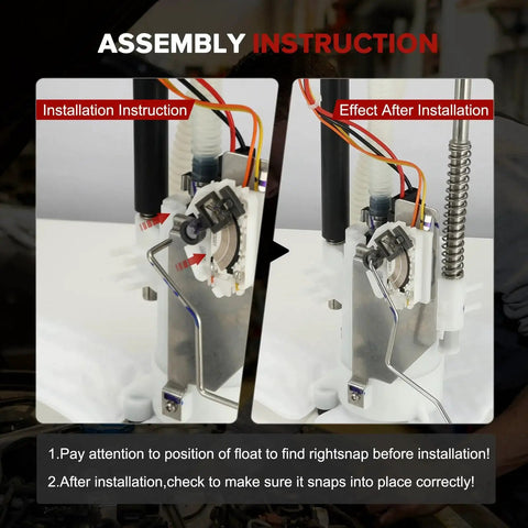 Installation steps for Lincoln Navigator Fuel Pump Module Assembly Sending Unit Replacement For 2003 2004 5.4L V8 Direct Fit.