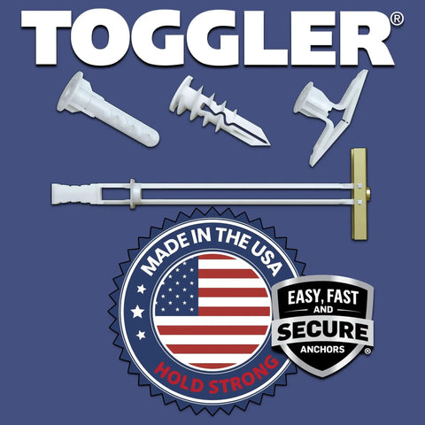 SnapToggle Be Toggle Anchor Zinc Plated Steel Channel For 3/8 To 2-1/2 Grip Range In Hollow Walls For 5/16-18 UNC Fasteners