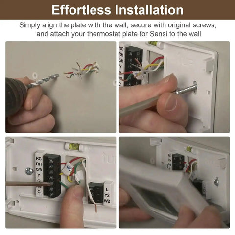 Durable White Wall Plate Cover for WiFi Programmable Thermostat installation step-by-step guide