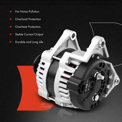 Alternator For Chevrolet Sonic 2012 2013 2014 2015 2016 2017 2018 L4 1.8L 12V 100A Clockwise Rotation 6 Groove Pulley New Replacement