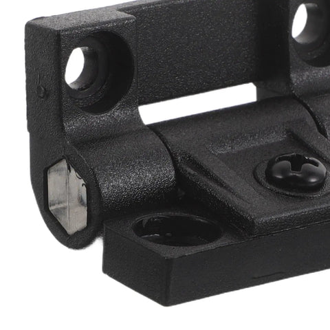 Close-up of Plastic Folding Cabinet Door Hinge With 90 Degree Torque Adjustable Friction And Reinforced Plastic Bearing Universal Fit.