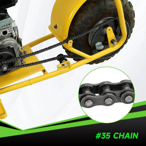 Close-up of 35 Chain 140 Links Chain Breaker Kit For Mini Bikes And Go Karts Compatible With Coleman CT100U CC100X Baja DB30