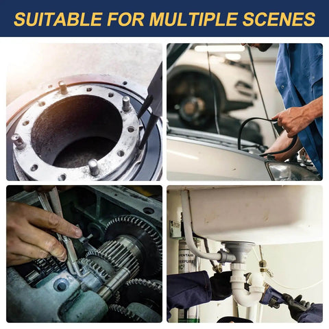 Collage showing usage of Premium 50 Mm Internal Retaining Rings 10 Pack C Clip Snap Rings 65Mn Manganese Steel in various settings