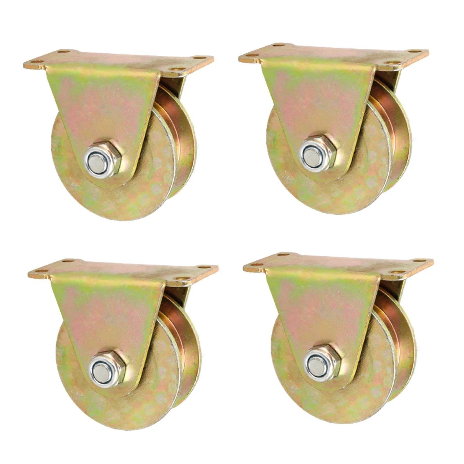heavy duty H groove track wheels - 4 Pack Galvanized 🍁...